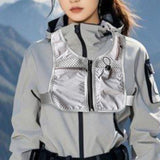 Maxbell Running Vest Bag Running Gear Breathable Chest Pack Mobile Phone Chest Bag Gray