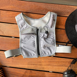 Maxbell Running Vest Bag Running Gear Breathable Chest Pack Mobile Phone Chest Bag Gray