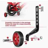 Maxbell Child Bike Training Wheels 12" 14" 16" 18" 20" Children Bicycles Rear Wheels Red