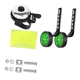 Maxbell Child Bike Training Wheels 12" 14" 16" 18" 20" Children Bicycles Rear Wheels Green