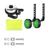 Maxbell Child Bike Training Wheels 12" 14" 16" 18" 20" Children Bicycles Rear Wheels Green