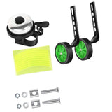 Maxbell Child Bike Training Wheels 12" 14" 16" 18" 20" Children Bicycles Rear Wheels Green