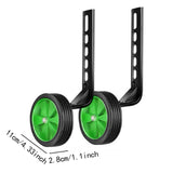 Maxbell Child Bike Training Wheels 12" 14" 16" 18" 20" Children Bicycles Rear Wheels Green