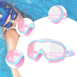Maxbell Swimming Goggles Clear View Swimming Glasses for Women Men Youth Adults Kids Blue Pink