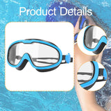 Maxbell Swimming Goggles Clear View Swimming Glasses for Women Men Youth Adults Kids Blue Black