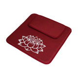 Maxbell Meditation Cushion Seat Yoga Seating Square Nonslip Bedroom Floor Pillow Set Deep Red