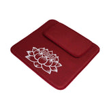 Maxbell Meditation Cushion Seat Yoga Seating Square Nonslip Bedroom Floor Pillow Set Deep Red