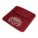 Maxbell Meditation Cushion Seat Yoga Seating Square Nonslip Bedroom Floor Pillow Set Deep Red