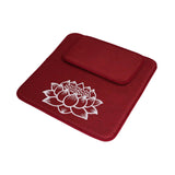 Maxbell Meditation Cushion Seat Yoga Seating Square Nonslip Bedroom Floor Pillow Set Deep Red