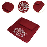Maxbell Meditation Cushion Seat Yoga Seating Square Nonslip Bedroom Floor Pillow Set Deep Red