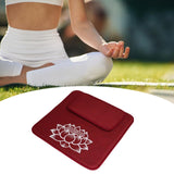 Maxbell Meditation Cushion Seat Yoga Seating Square Nonslip Bedroom Floor Pillow Set Deep Red