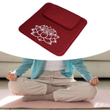Maxbell Meditation Cushion Seat Yoga Seating Square Nonslip Bedroom Floor Pillow Set Deep Red