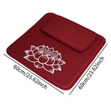 Maxbell Meditation Cushion Seat Yoga Seating Square Nonslip Bedroom Floor Pillow Set Deep Red