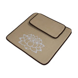 Maxbell Meditation Cushion Seat Yoga Seating Square Nonslip Bedroom Floor Pillow Set Khaki