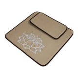 Maxbell Meditation Cushion Seat Yoga Seating Square Nonslip Bedroom Floor Pillow Set Khaki