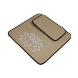 Maxbell Meditation Cushion Seat Yoga Seating Square Nonslip Bedroom Floor Pillow Set Khaki