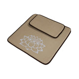Maxbell Meditation Cushion Seat Yoga Seating Square Nonslip Bedroom Floor Pillow Set Khaki