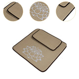 Maxbell Meditation Cushion Seat Yoga Seating Square Nonslip Bedroom Floor Pillow Set Khaki