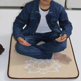 Maxbell Meditation Cushion Seat Yoga Seating Square Nonslip Bedroom Floor Pillow Set Khaki