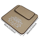 Maxbell Meditation Cushion Seat Yoga Seating Square Nonslip Bedroom Floor Pillow Set Khaki