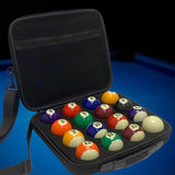 Maxbell Pool Ball Case Zipper Billiard Carrying Bag for Equipment Travel Tournaments With strap