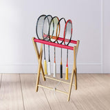 Maxbell Badminton Racquet Storage Rack Tennis Racket Holder for Garages Stadium Wood