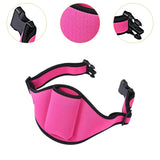 Maxbell Microphone Belt Bag Protector Microphone Holder for Running Exercise Theatre Rose Red