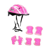 Maxbell Kids Bike Helmet Set Portable for Skateboarding Outdoor Sports Rollerblading Pink