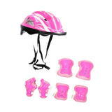 Maxbell Kids Bike Helmet Set Portable for Skateboarding Outdoor Sports Rollerblading Pink
