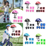Maxbell Kids Bike Helmet Set Portable for Skateboarding Outdoor Sports Rollerblading Pink