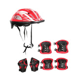 Maxbell Kids Bike Helmet Set Portable for Skateboarding Outdoor Sports Rollerblading Red