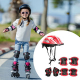 Maxbell Kids Bike Helmet Set Portable for Skateboarding Outdoor Sports Rollerblading Red