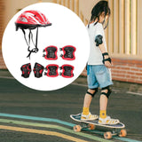 Maxbell Kids Bike Helmet Set Portable for Skateboarding Outdoor Sports Rollerblading Red