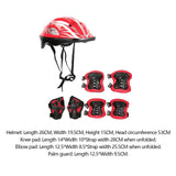 Maxbell Kids Bike Helmet Set Portable for Skateboarding Outdoor Sports Rollerblading Red