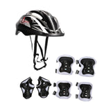 Maxbell Kids Bike Helmet Set Portable for Skateboarding Outdoor Sports Rollerblading Black