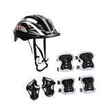 Maxbell Kids Bike Helmet Set Portable for Skateboarding Outdoor Sports Rollerblading Black