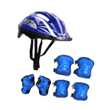 Maxbell Kids Bike Helmet Set Portable for Skateboarding Outdoor Sports Rollerblading Dark Blue