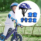 Maxbell Kids Bike Helmet Set Portable for Skateboarding Outdoor Sports Rollerblading Dark Blue