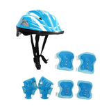 Maxbell Kids Bike Helmet Set Portable for Skateboarding Outdoor Sports Rollerblading Light Blue