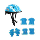 Maxbell Kids Bike Helmet Set Portable for Skateboarding Outdoor Sports Rollerblading Light Blue