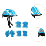 Maxbell Kids Bike Helmet Set Portable for Skateboarding Outdoor Sports Rollerblading Light Blue