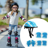 Maxbell Kids Bike Helmet Set Portable for Skateboarding Outdoor Sports Rollerblading Light Blue