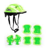Maxbell Kids Bike Helmet Set Portable for Skateboarding Outdoor Sports Rollerblading Green