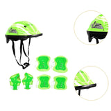Maxbell Kids Bike Helmet Set Portable for Skateboarding Outdoor Sports Rollerblading Green