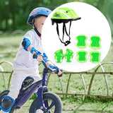 Maxbell Kids Bike Helmet Set Portable for Skateboarding Outdoor Sports Rollerblading Green