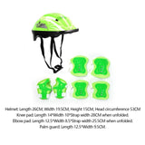 Maxbell Kids Bike Helmet Set Portable for Skateboarding Outdoor Sports Rollerblading Green