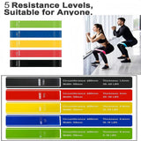 Maxbell 9Pcs Pilates Fitness Ring for Women Resistance Bands for Beginners Legs Arms Purple