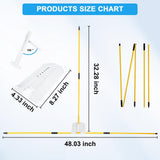 Maxbell Golf Alignment Stick Holder Gift Auxiliary Tool for Yard Golf Course Outdoor White