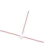 Maxbell Golf Alignment Stick Holder Gift Auxiliary Tool for Yard Golf Course Outdoor Red