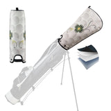 Maxbell Golf Bag Rain Cover Foldable Top Cover for Practice Golf Clubs Driving Range Four Leaf Clover